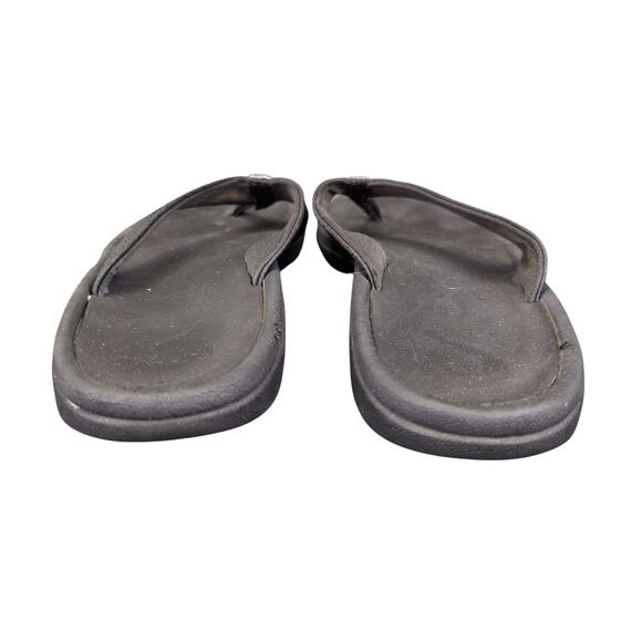 OluKai‎ Ohana Flip Flop Sandals Thongs Women's Size 9 Black - Picture 6 of 8